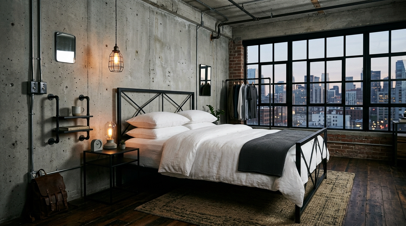 Use a rug to soften the palette